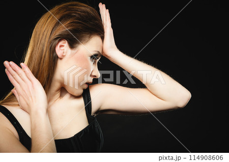 Subculture beauty punk girl portrait Subculture beauty punk girl portrait 114908606