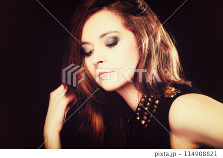 people concept - teenage girl portrait people concept - teenage girl portrait 114908821