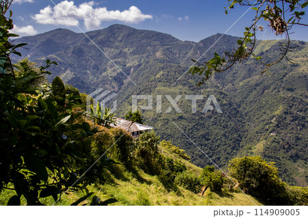 Beautiful mountains of the Central Ranges in the municipality of Salamina located on the department of Caldas in Colombia 114909005