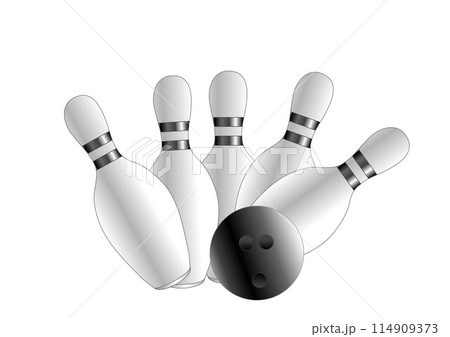 ボーリングのイラスト 114909373
