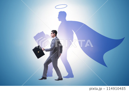 Businessman in the alter ego concept Businessman in the alter ego concept 114910485