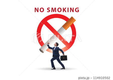 Anti smoking concept with antismoking logo Anti smoking concept with antismoking logo 114910502