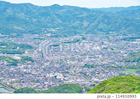 【太華山展望台より周南市を一望】 山口県周南市栗屋 太華山 114910993