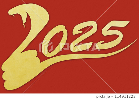 2025 筆文字のシンプルなシルエット(年賀状素材) 2025 筆文字のシンプルなシルエット(年賀状素材) 114911225