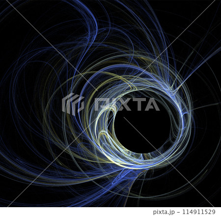 yellow blue abstract pattern on black background, wallpaper, design 114911529