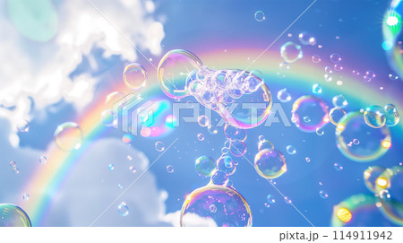 虹とシャボン玉 114911942