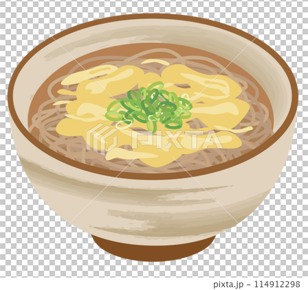 食事_和食_麺類_卵とじそば 食事_和食_麺類_卵とじそば 114912298