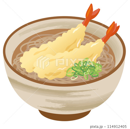食事_和食_麺類_天ぷらそば 114912405
