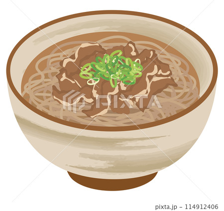 食事_和食_麺類_肉そば 114912406