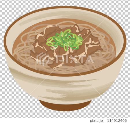 食事_和食_麺類_肉そば 114912406