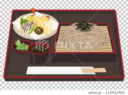 Meals_Japanese_Noodles_Zaru soba set meal_Tempura Meals_Japanese_Noodles_Zaru soba set meal_Tempura 114912463