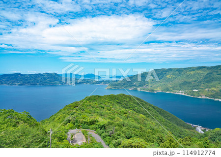 【上盛山展望台からの風景】 山口県熊毛郡上関町長島 114912774