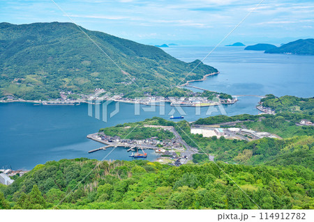 【上盛山展望台からの風景】 山口県熊毛郡上関町長島 【上盛山展望台からの風景】 山口県熊毛郡上関町長島 114912782