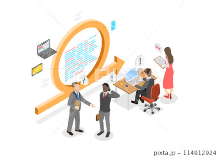 3D Isometric Flat  Illustration of Scrum, Agile Development Process 114912924