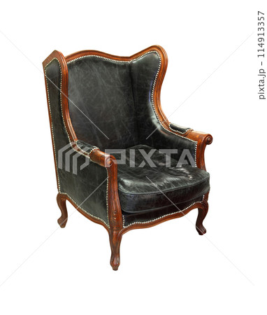Old leather chair 114913357