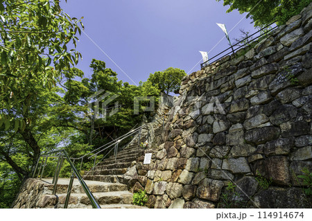 因島 白滝山観音堂 山門への石段 広島県尾道市 因島 白滝山観音堂 山門への石段 広島県尾道市 114914674