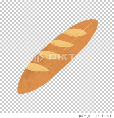 Hand-drawn illustration of French bread 114914804