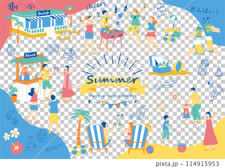 people enjoying summer 114915953