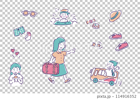 旅をする女の子〜バスに乗る 114916352