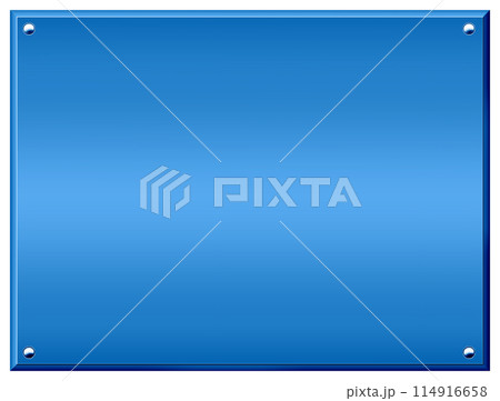 青い金属板のフレーム 114916658
