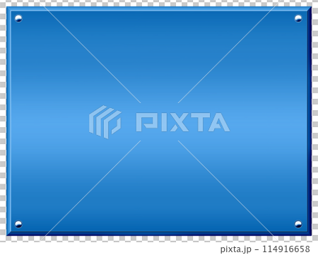 青い金属板のフレーム 114916658