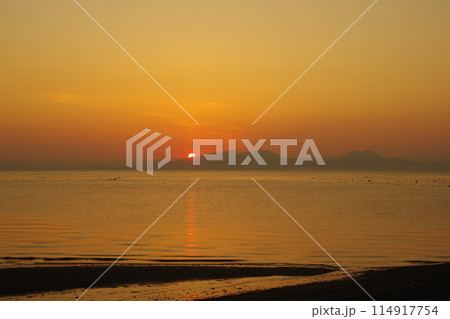 有明海の日の出の光景 有明海の日の出の光景 114917754