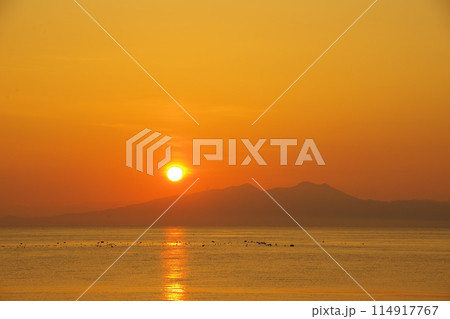 有明海の日の出の光景 有明海の日の出の光景 114917767