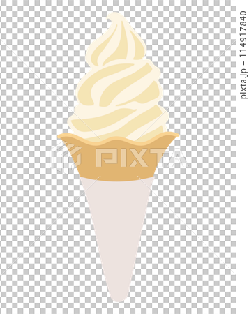 ミルクソフトクリームのイラスト 114917840