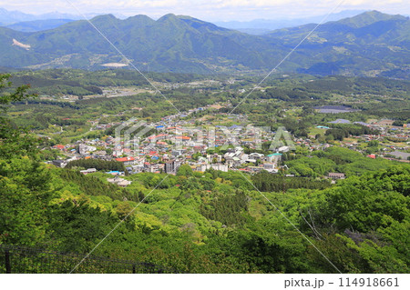 伊香保ロープウェイと展望台からのパノラマ風景 114918661