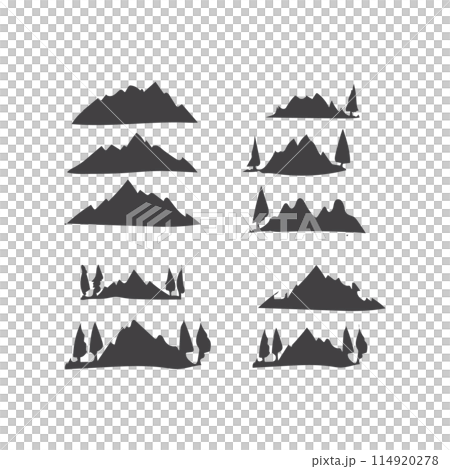 icons pack mountain silhouette icons pack mountain silhouette 114920278