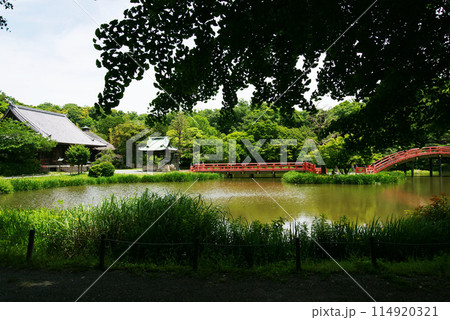 称名寺　反橋・中島・平橋を配した浄土式庭園　 114920321