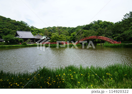 称名寺 反橋・中島・平橋を配した浄土式庭園 称名寺 反橋・中島・平橋を配した浄土式庭園 114920322