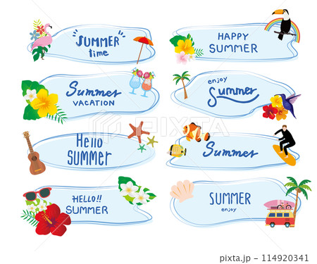 南国風フレーム枠セット 南国風フレーム枠セット 114920341