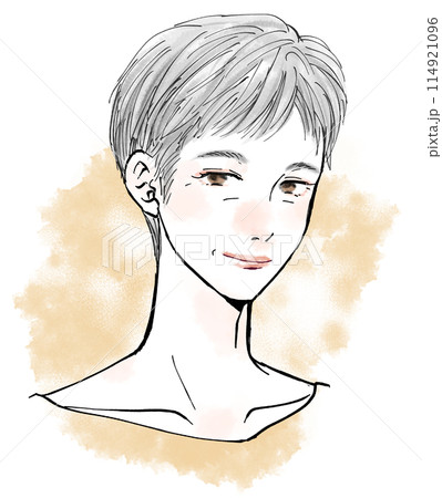 グレイヘアのシニア女性 グレイヘアのシニア女性 114921096