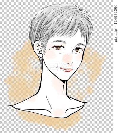 グレイヘアのシニア女性 グレイヘアのシニア女性 114921096