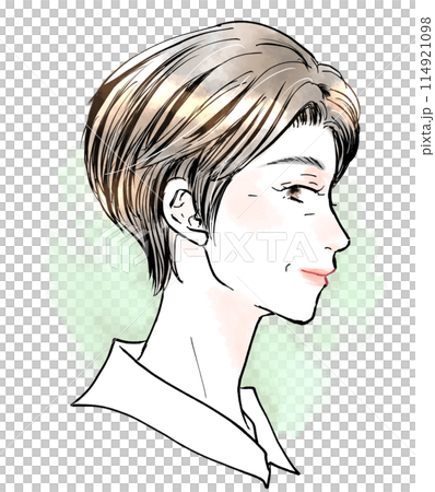 白髪ぼかしをしたシニア女性 白髪ぼかしをしたシニア女性 114921098