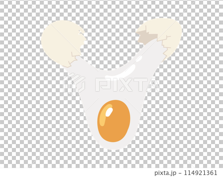 Cracked egg illustration Cracked egg illustration 114921361