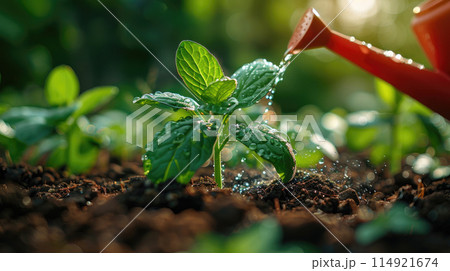 Watering Plant 114921674