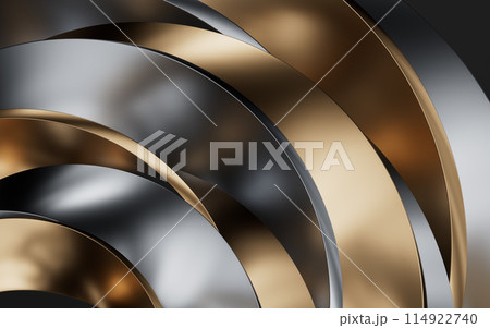 Metallic curve geometry background, 3d rendering. Metallic curve geometry background, 3d rendering. 114922740