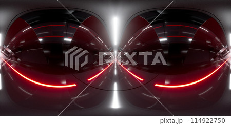 Dark tunnel with glowing light illuminated, 3d Dark tunnel with glowing light illuminated, 3d 114922750