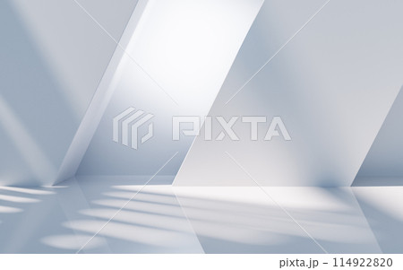 Empty building structure with geometric structure, 114922820