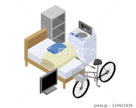 シングルの引越し、ごみ回収 114922836