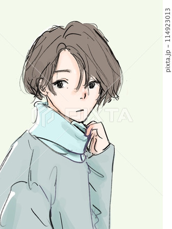 タートルネックを着た優しい雰囲気の男の子 タートルネックを着た優しい雰囲気の男の子 114923013