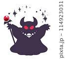 ゲームの悪い魔導士キャラの手描きイラスト 114923031