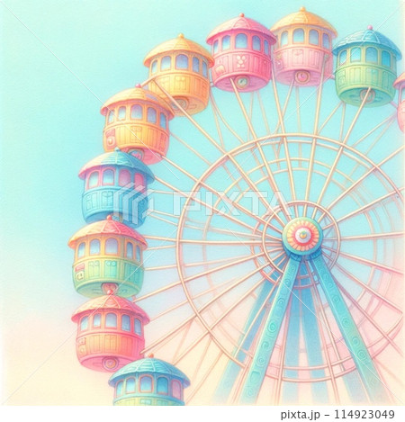 カラフルな観覧車 114923049