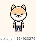カジュアルな柴犬のイラスト 114923279