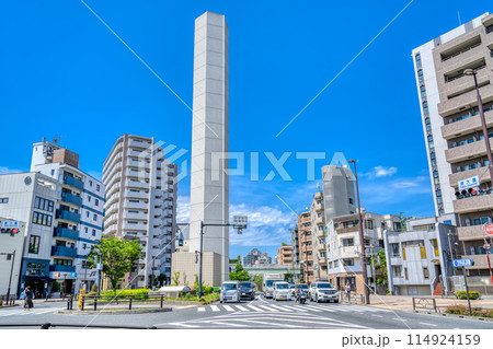東京都目黒区の都市風景 山手通り 東大裏 東京都目黒区の都市風景 山手通り 東大裏 114924159