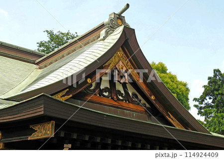鳩ケ谷氷川神社の拝殿【埼玉県川口市】 114924409