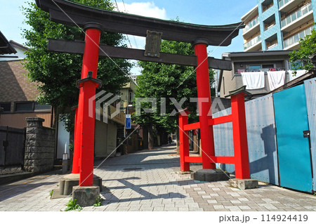 鳩ケ谷氷川神社の一の鳥居【埼玉県川口市】 114924419