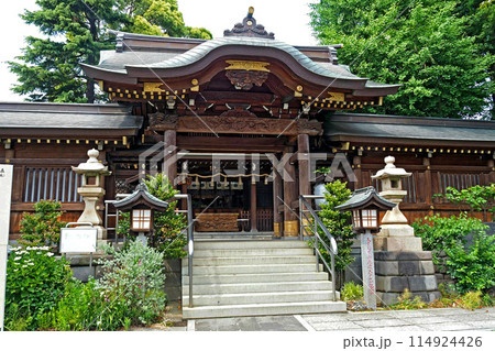 鳩ケ谷氷川神社の神門【埼玉県川口市】 114924426